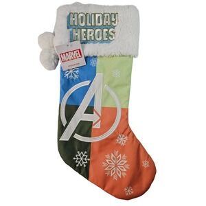 St Nicholaus Square Marvel Avengers Holiday Heroes Christmas Stocking‎ 19"